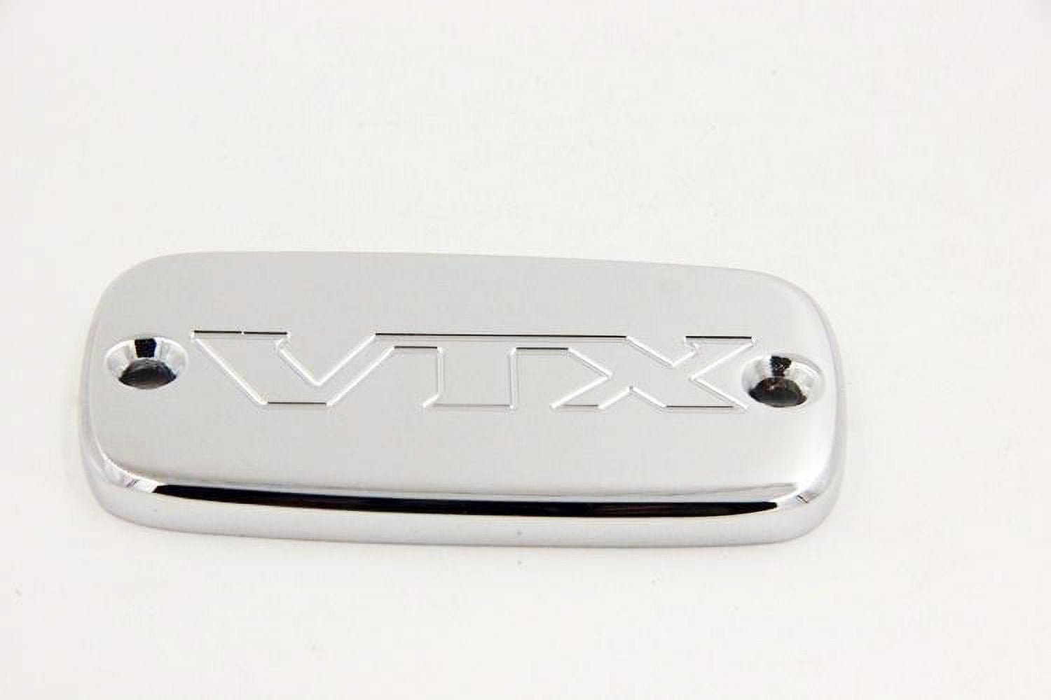 HTTMOTOR Chrome Brake Fluid Reservoir Cap Cover "VTX" Engraved For