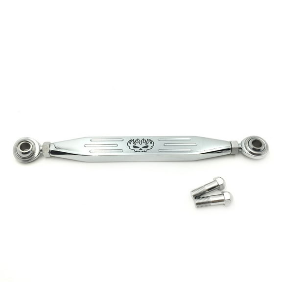 HTT-MOTOR Chrome Grooved Flame Skull Short Gear Shift Linkage For Harley 2004-later XL models equipped with standard forward controls ( 1200 Low XL1200L/ 1200 Nightster XL1200N)