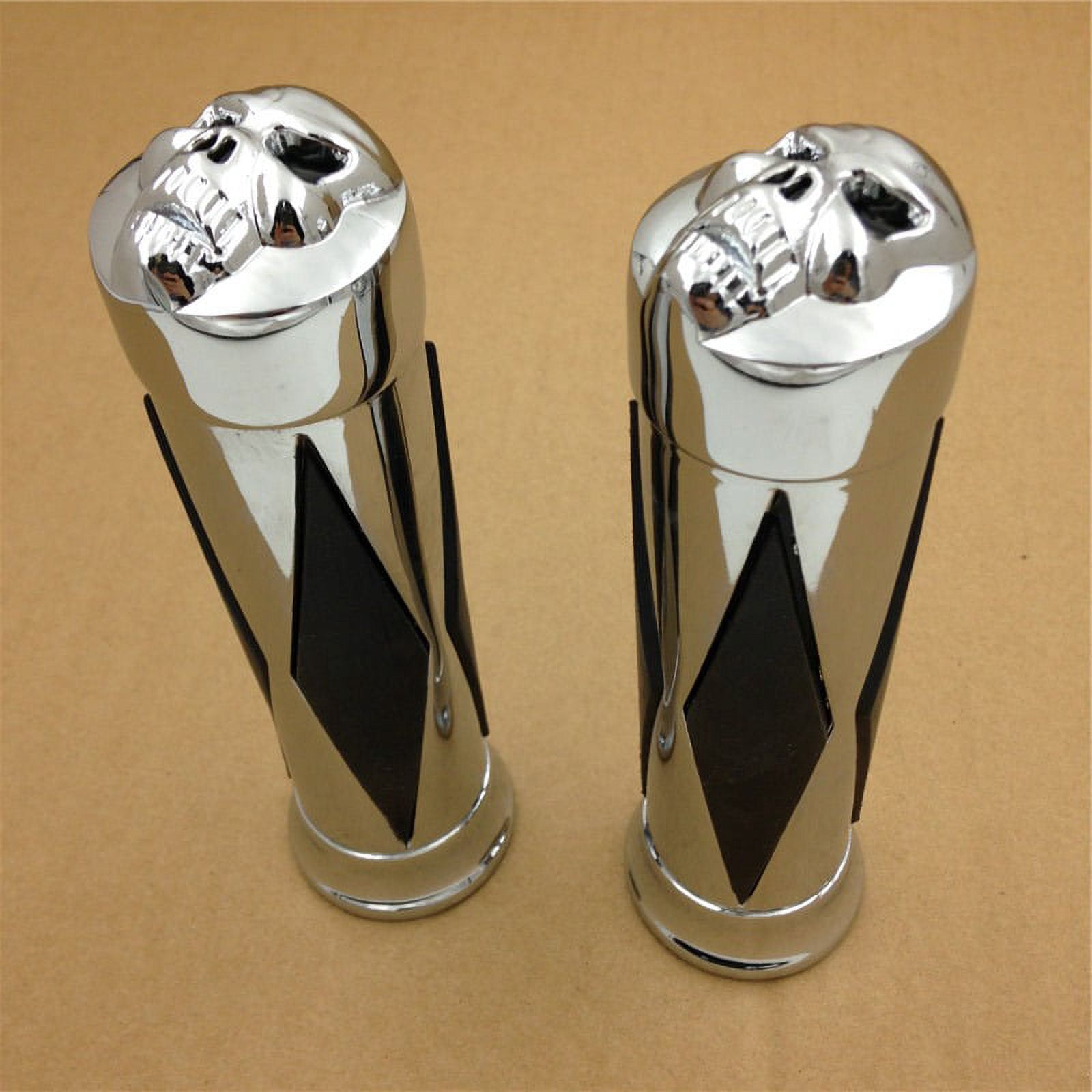 EWAY 1" Hand Grips With Throttle – CNC Aluminum + Rubber, Universal For Harley Dyna Yamaha Suzuki Shadow Honda