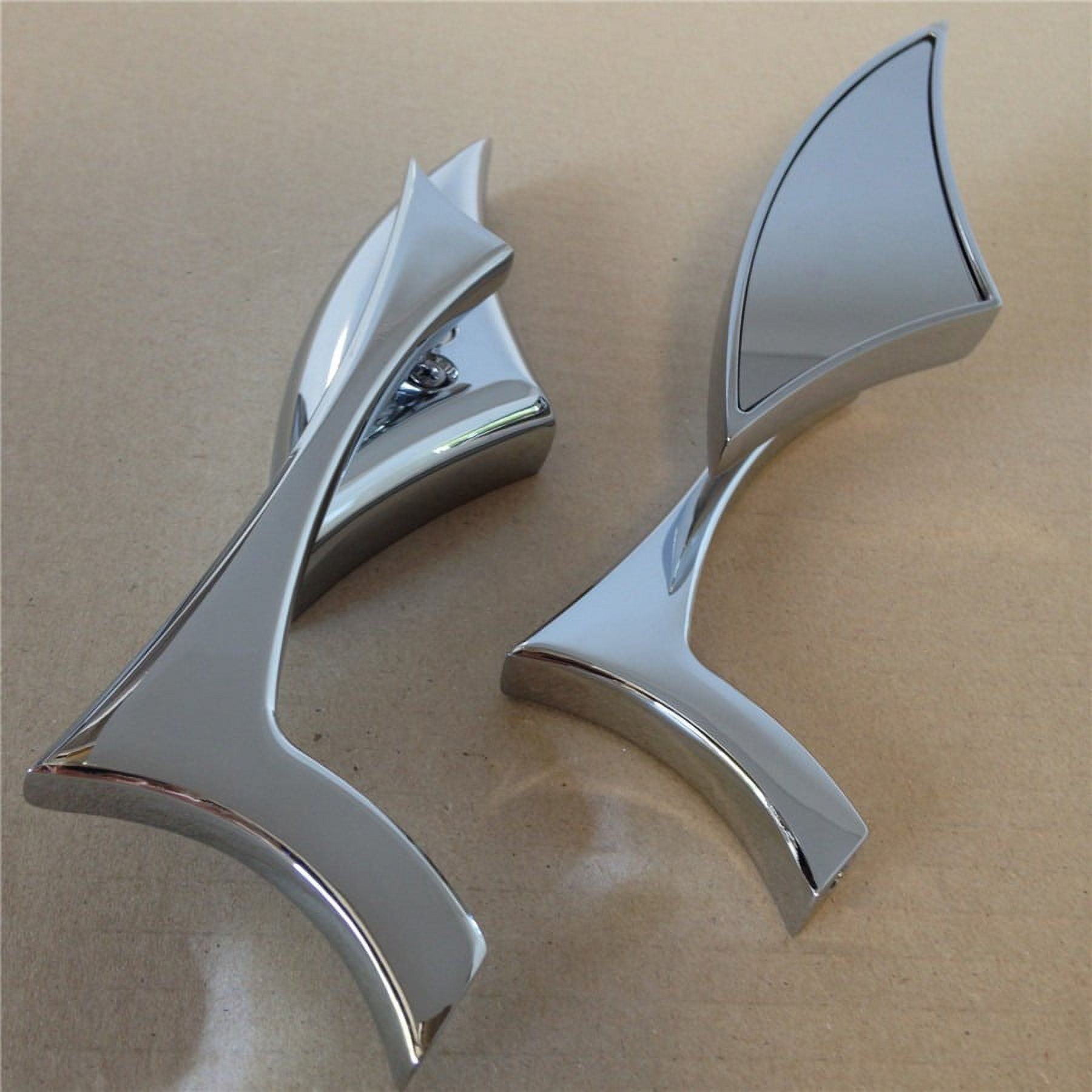HTT-MOTOR Chrome Spear Blade Mini Mirrors for Harley Davidson Sportster Dyna Softail