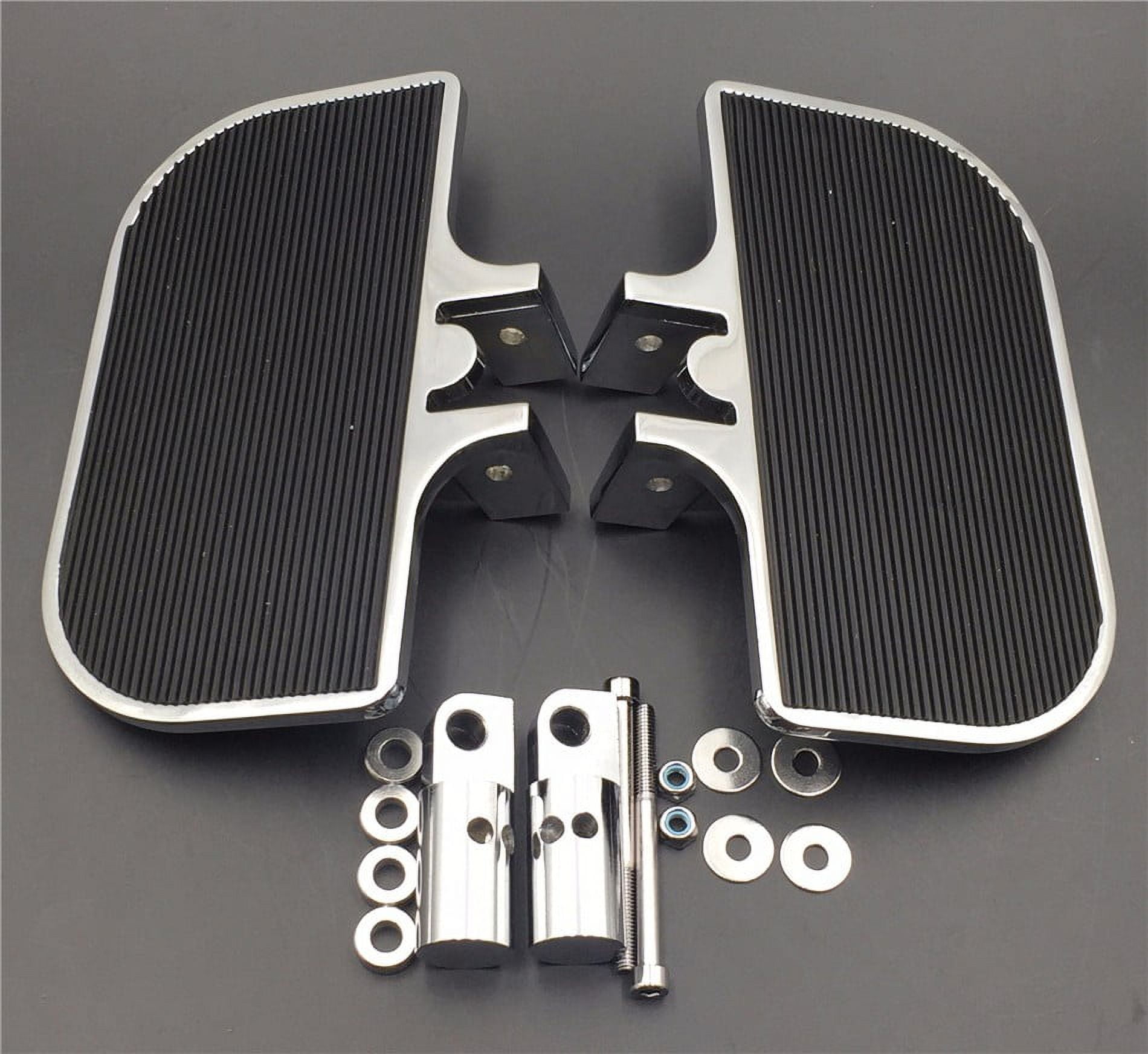 HTTMOTOR Motorcycle Chrome Passenger Mini Floorboards Rear Footboards Foot Rest Pegs Mounts Fit