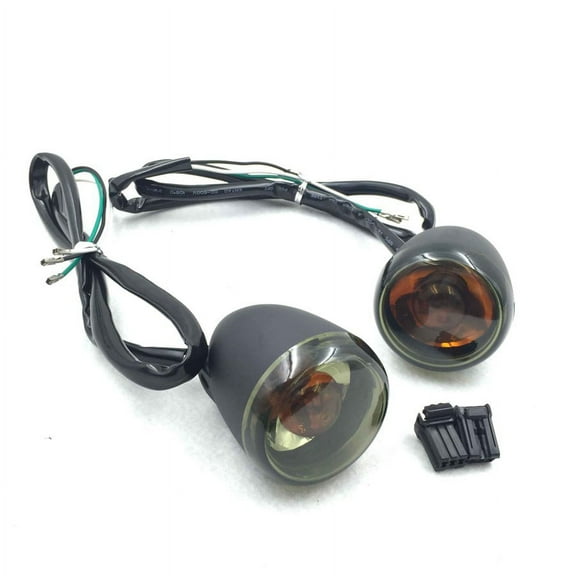 HTT-MOTOR Motorcycle Heavy Billet Aluminum Front Turn Signal Light Indicator Light Smoke lens For 1992-2016 Harley Davidson Sportster XL 883 1200