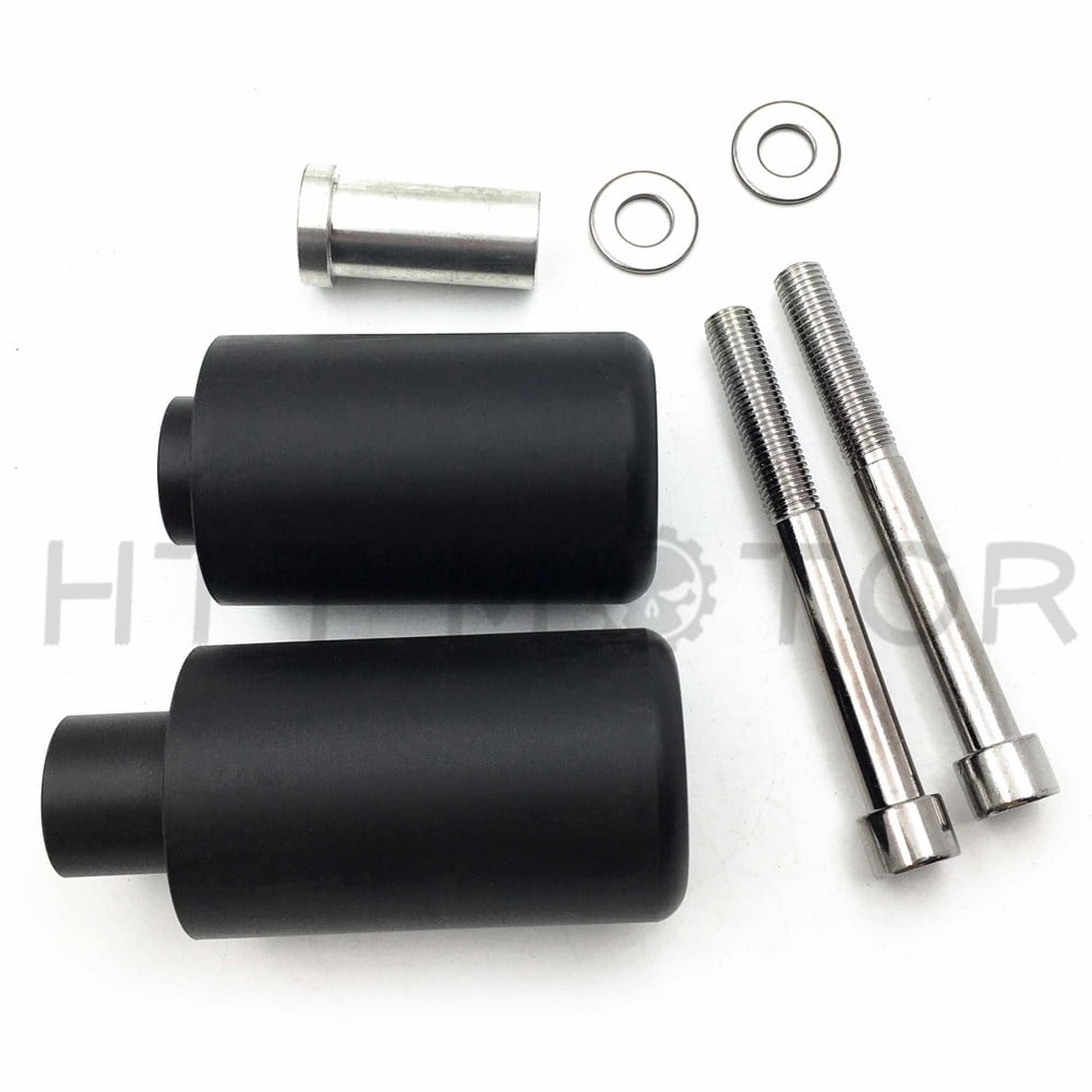 No Cut Frame Sliders For 2003-2004 Suzuki GSXR 1000 - Crash Protectors, Black Delrin Sliders