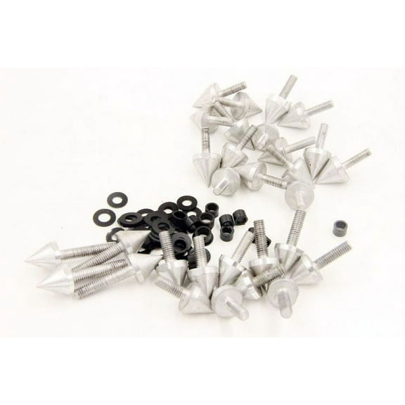 HTT-MOTOR Silver Motorcycle Spike Fairing Bolts For 2001 2002 2003 Suzuki Gsx-R Gsxr 600