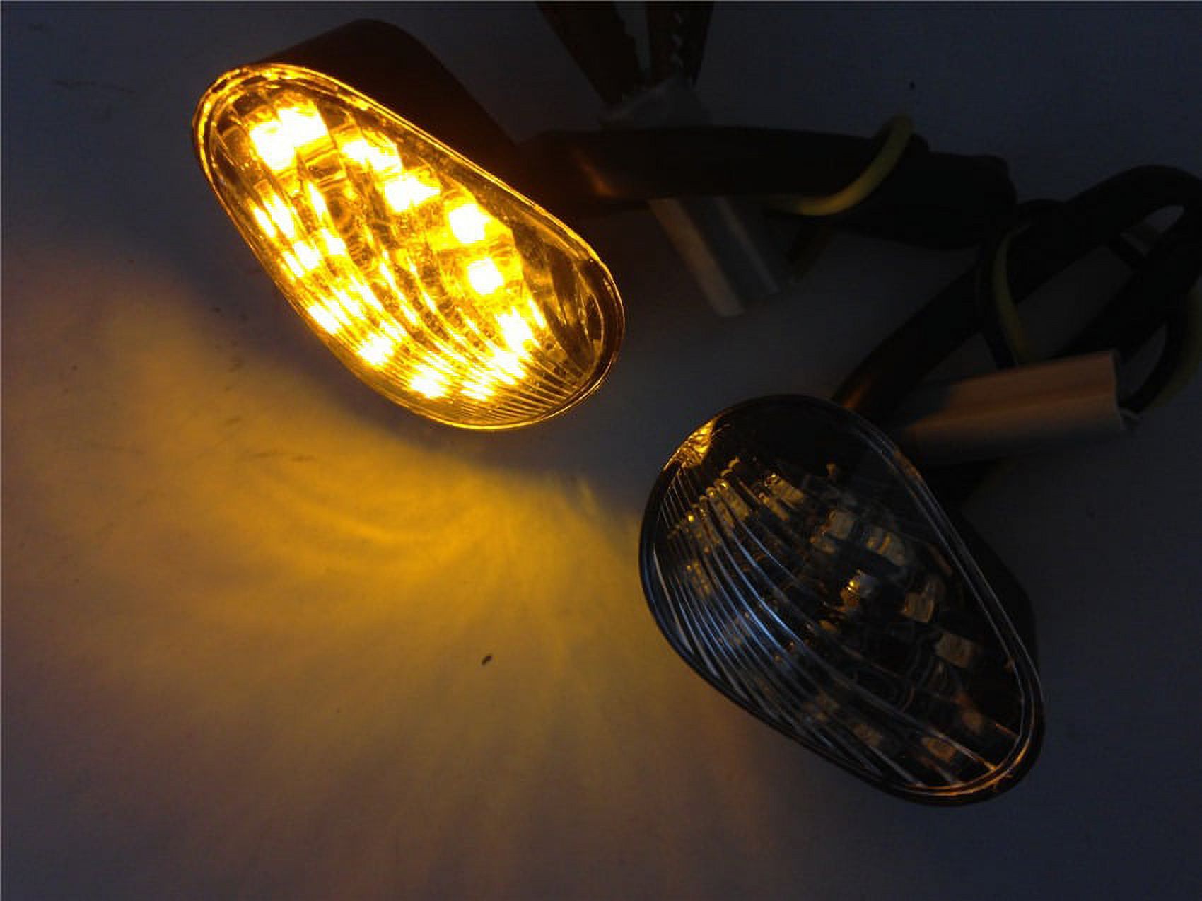 Smoke LED Flush Mount Turn Signals For Yamaha R1 R6 Motorcycles – Amber Lens, Front Mount