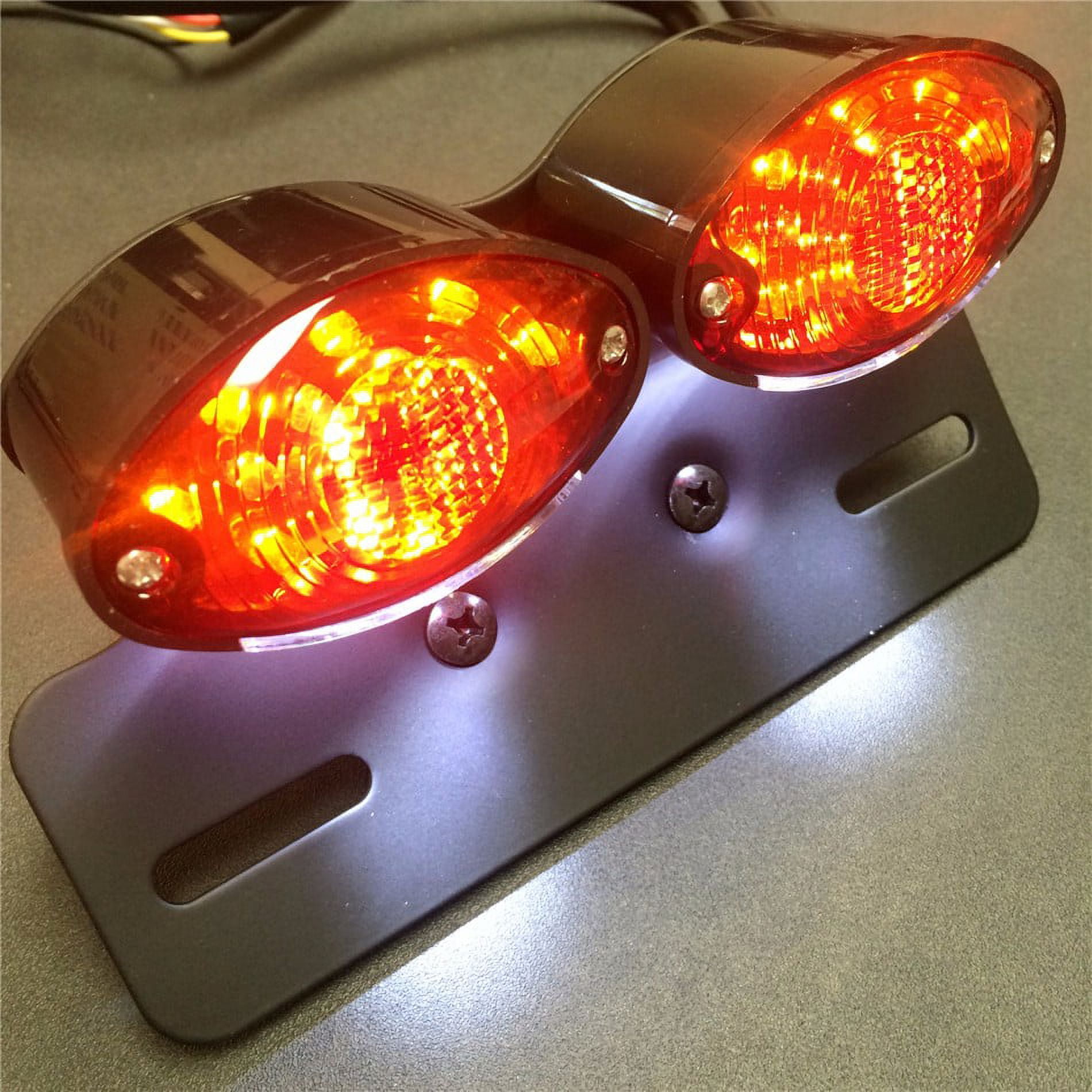 License Plate Light for Bike, Scooty and Car License Plate Brake Tail LED  Police Red and