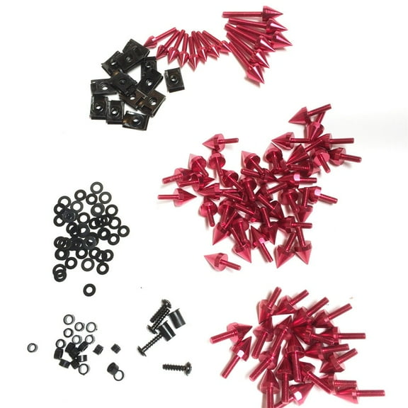 HTT-MOTOR Universal Spike Fairing windscreen Bolts Screws For Honda CBR 600 929 954 900 RR RED
