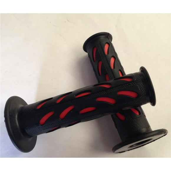 HTT-MOTOR WATERCRAFTS Bean Style Engraved Gel Grips RED ATV QUAD YAMAHA KAWASAKI POLARIS SEADOO WATERCRAFT BOMBARDIER JET SKI HONDA ATV FOREMAN RECON RINCON Brute Force Prairie GRIZZLY KODIAK(7/8")