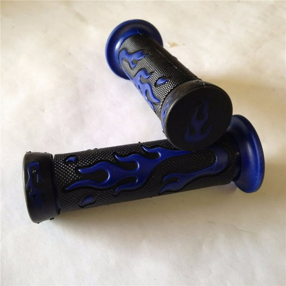HTT-MOTOR WATERCRAFTS Flame Gel Style Grips BLUE ATV QUAD YAMAHA KAWASAKI POLARIS SEADOO BOMBARDIER JET SKI HONDA ATV FOREMAN RECON RINCON Brute Force Prairie YAMAHA ATV BRUIN GRIZZLY KODIAK(7/8")