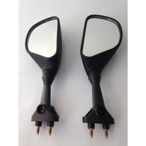 HTT Motorcycle Black Oem Aftermarket Racing Mirrors For 2003-2004 Kawasaki ZX-6RR ZX-6R 636