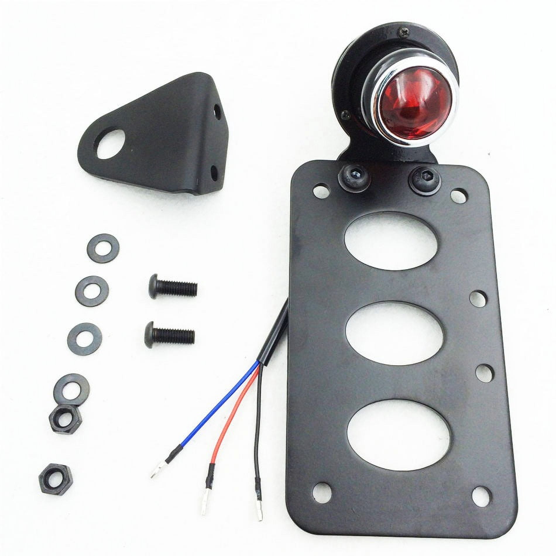 Amazicha LED Tail Light With License Plate Bracket – 3/4 Inch Axle Hole, Fits Harley, Honda, Yamaha & More - View #8