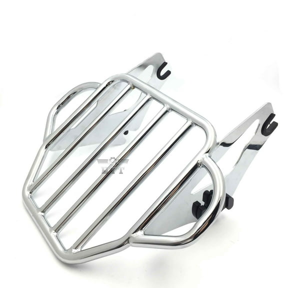 HTT Motorcycle Chrome King Detachables Two-Up Luggage Rack For 2009-2016 Touring Road King / Street Glide / Road Glide