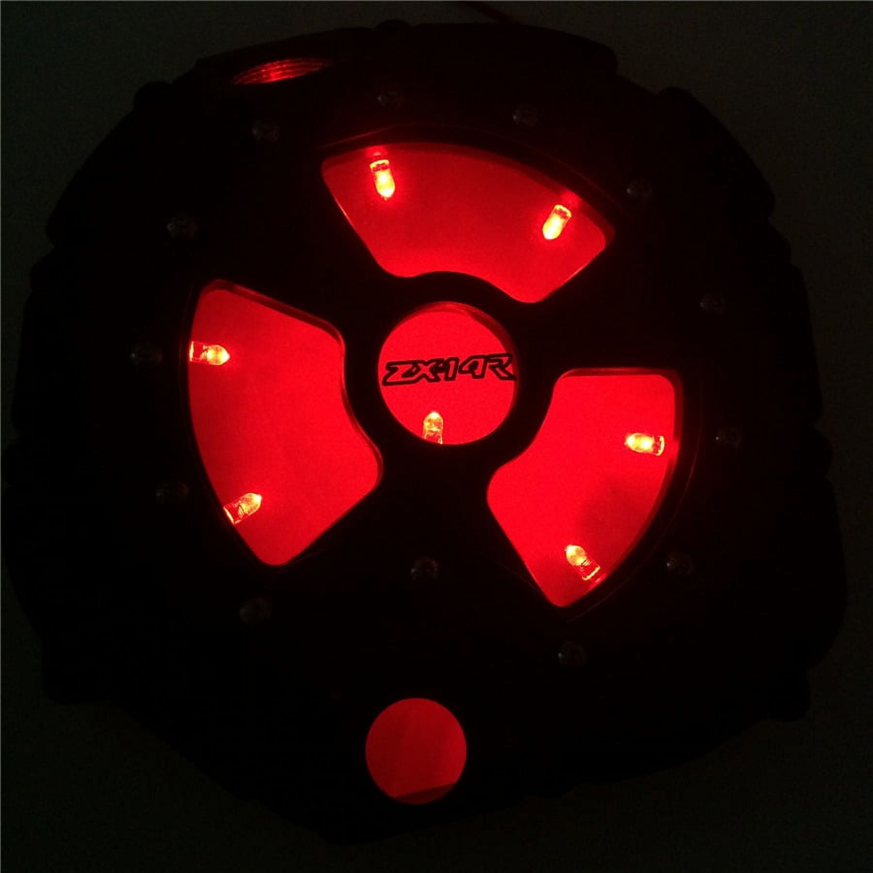 HTT- RED LED Engine Clutch Cover See Through For Kawasaki ZX14R