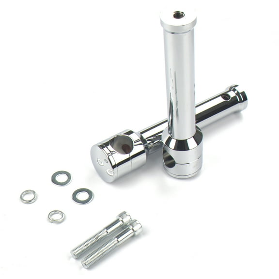 HTT Replacement of HBS012-III Chrome Straight 8" Rise 1 1/4" 1.25" Mount Handlebar Risers for Harley