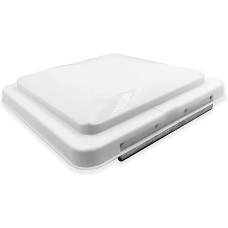 HTTMT- 1Pc White 14" x 14" Replacement Impact-Resistant Universal Motorhome RV Roof Vent Lid Cover Camper RV Trailer Ventline [P/N: ET-CAR-FIX018-WHITE]