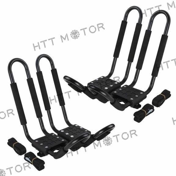 HTTMT- 2 Pairs Kayak Carrier Boat Ski Surf Snowboard Roof Mount Car Cross J-Bar Rack