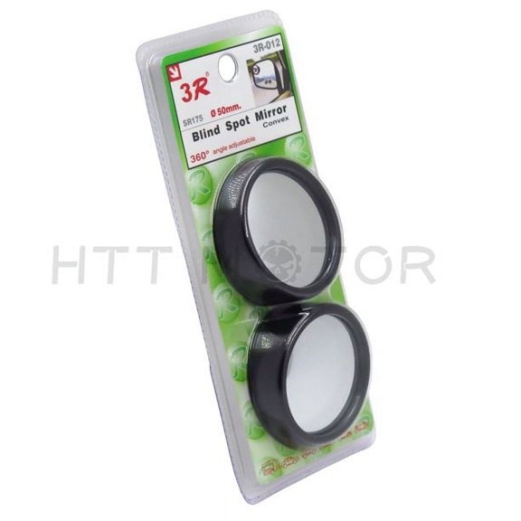 HTTMT- 2 Pcs Universal 2" Wide Angle Convex View Adjustable Blind Spot Mirror for Car