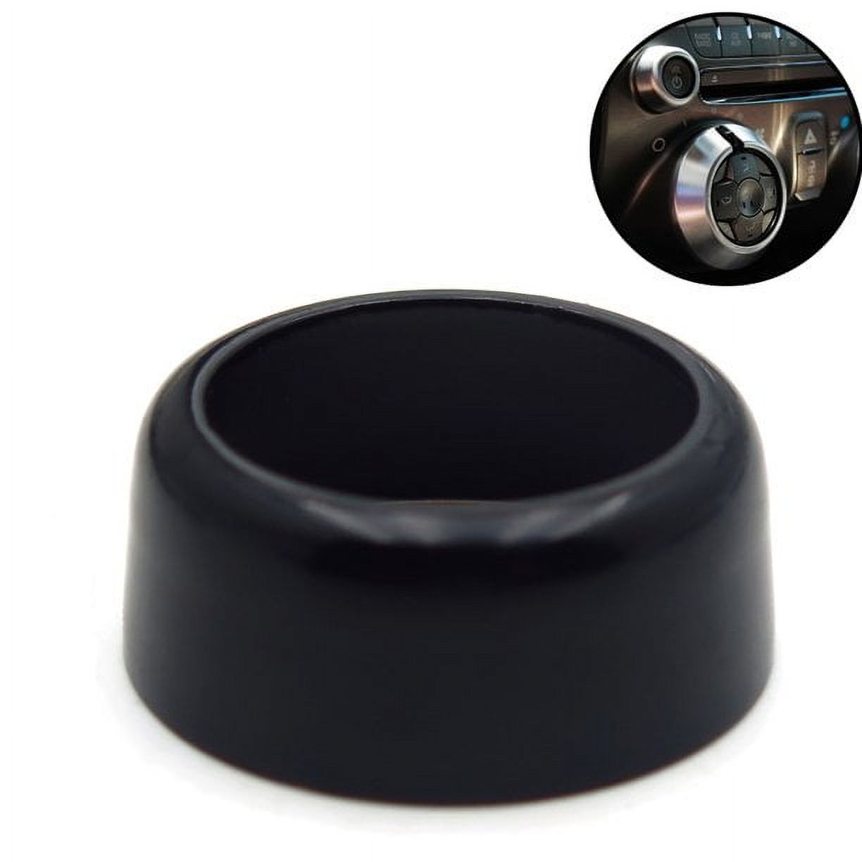 HTTMT Black Billet Radio Knob Covers Satin Compatible With 20102014