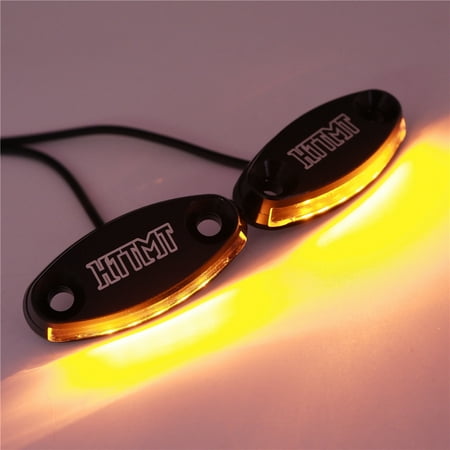 HTTMT- Black Mirror Block Off Base Plate LED Compatible With Honda 03-11 CBR600RR 04-07 CBR1000RR (See Fitment)