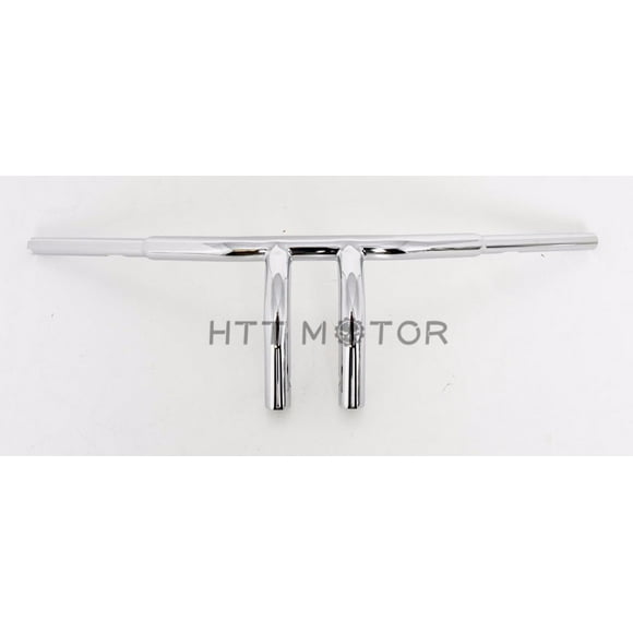 HTTMT- FAT 1-1/4" CHROME CUSTOM 8" RISE T-BARS HANDLEBARS DRAG BARS HARLEY MOTORCYCLE