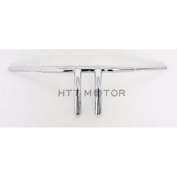 HTTMT- FAT 1-1/4" CHROME CUSTOM 8" RISE T-BARS HANDLEBARS DRAG BARS HARLEY MOTORCYCLE