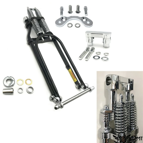 HTTMT- Replacement of 20" Springer Front End + Handlebar Adapter + 2" Riser Compatible with Harley Chopper Bobber