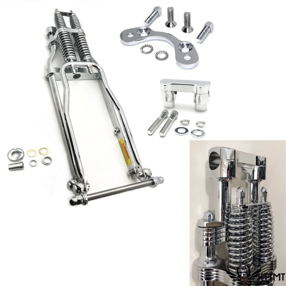 HTTMT- Replacement of 26" SPRINGER FRONT END +Handlebar Adapter +2" Bar Riser Compatible with HARLEY CUSTOM BIKE
