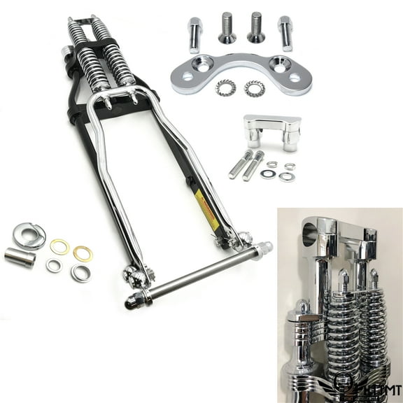 HTTMT- Replacement of 4" Riser + 20" Springer Front End + Handlebar Adapter Compatible with Harley Chopper Bobber