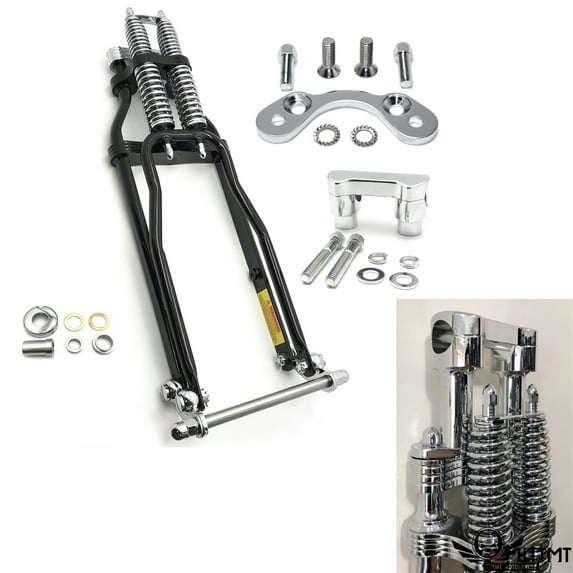 HTTMT- Replacement of BLACK 24" SPRINGER FRONT END Handlebar Adapter 2" Bar Riser Compatible with HARLEY CUSTOM BIKE