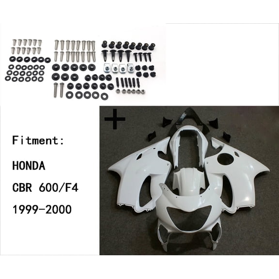 HTTMT Replacement of Unpainted ABS Body work Fairing Kit w/ screw For HONDA CBR 600/F4 1999-2000 INJECTION