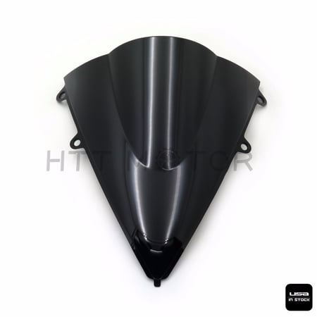 HTTMT- SMOKE BLACK DOUBLE BUBBLE WINDSCREEN WINDSHIELD FOR 2012-2016 HONDA CBR1000RR