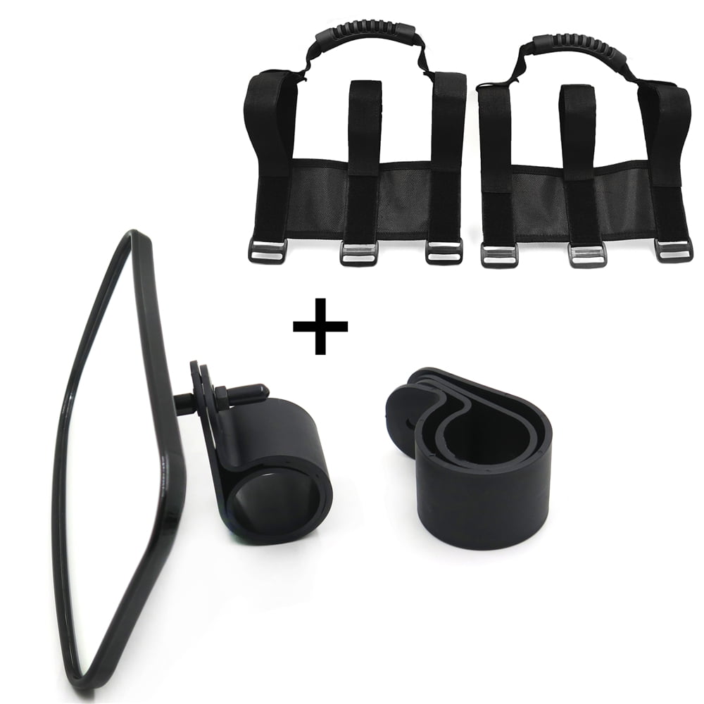 HTTMT- UTV Clear View Center Mirror Housing Shatter-Proof Tempered GlassGrab Handle