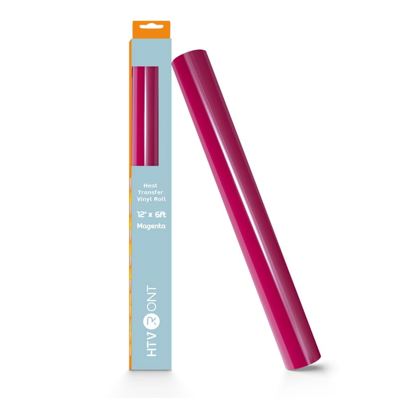 HTVRONT Heat Transfer Vinyl Roll-12" x 6ft for Shirts, Iron on Vinyl for All Cutting Machine-Easy to Cut & Weed for Heat Transfer Design-Magenta