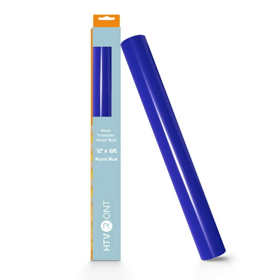 HTVRONT Heat Transfer Vinyl Roll-12" x 6ft for Shirts, Iron on Vinyl for All Cutting Machine-Easy to Cut & Weed for Heat Transfer Design-Royal Blue