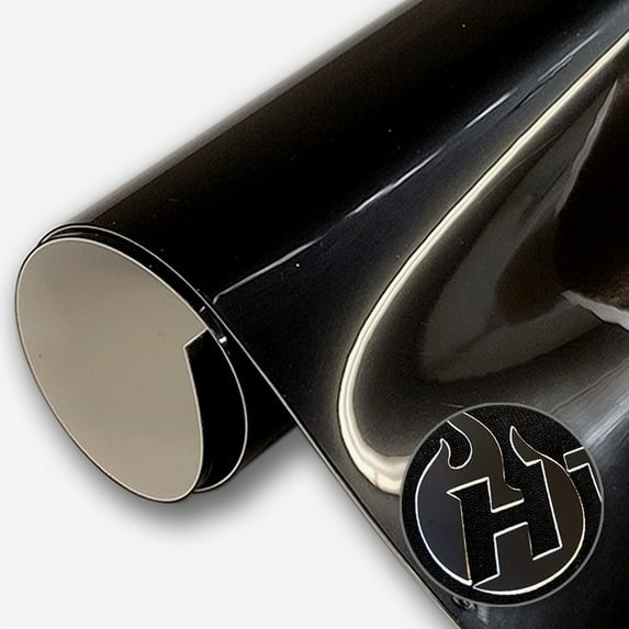 HTV4U BoldFlex Heat Transfer Vinyl (Black with White, 20" x 1 Yard) - 700 Micron Thick Bold Dimension with Flair to Craft, Heat Press, Transfer, Iron on Vinyl for Shirts and Garments