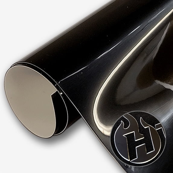 HTV4U BoldFlex Heat Transfer Vinyl (Black with White, 20" x 25 Yards) - 700 Micron Thick Bold Dimension with Flair to Craft, Heat Press, Transfer, Iron on Vinyl for Shirts and Garments