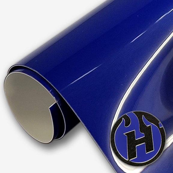 HTV4U BoldFlex Heat Transfer Vinyl (Royal Blue with White, 20" x 1 Yard) - 700 Micron Thick Bold Dimension with Flair to Craft, Heat Press, Transfer, Iron on Vinyl for Shirts and Garments