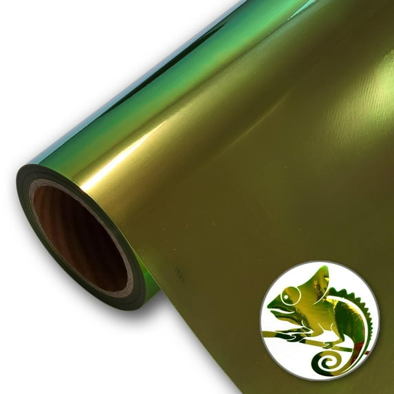 HTV4U Chameleon Gradient Heat Transfer Vinyl Chamleon Green, 20" x 12" Sheet - Dynamic Gleaming Shifting Colors to Craft, Heat Press, Transfer, Iron on Vinyl for Custom Shirts and Garments