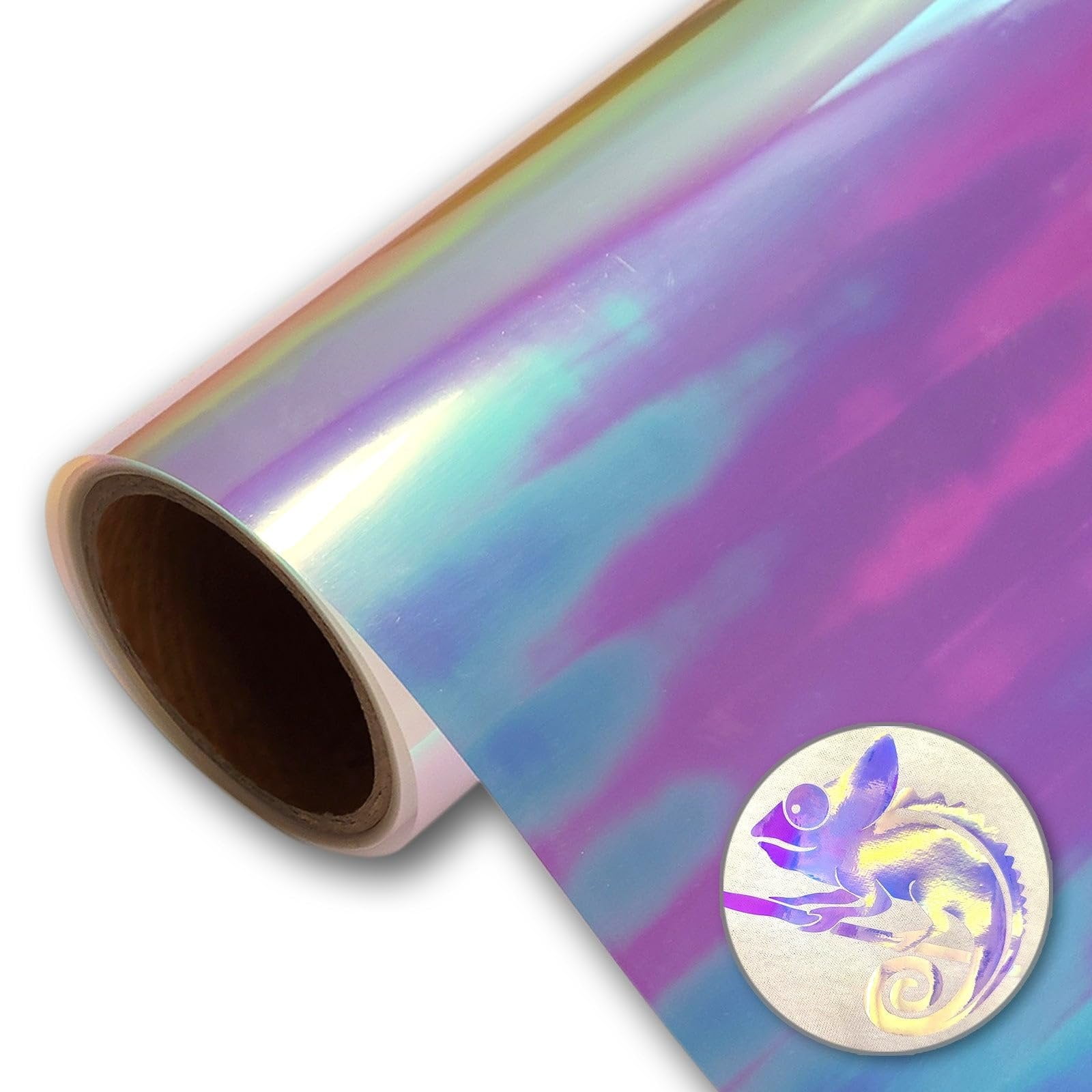 HTV4U Chameleon Gradient Heat Transfer Vinyl Chamleon Neo Chrome, 20" x 10 Yards - Dynamic Gleaming Shifting Colors to Craft, Heat Press, Transfer, Iron on Vinyl for Custom Shirts and Garments