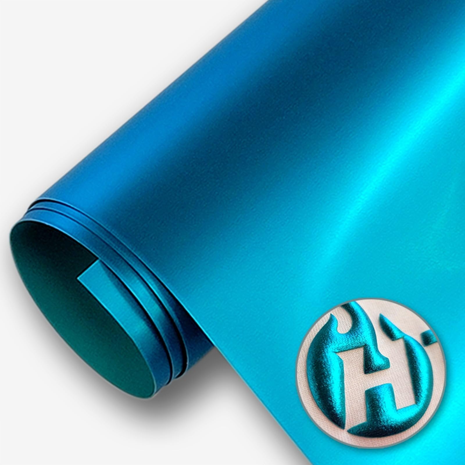 HTV4U Puff Heat Transfer Vinyl Foil Aqua, 20" x 12" Sheet - DIY Craft Iron on Vinyl for Shirts, 3D Puffy Heat Press Transfer Film