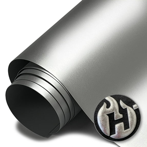 HTV4U Puff Heat Transfer Vinyl Foil Silver, 20" x 5 Yards - DIY Craft Iron on Vinyl for Shirts, 3D Puffy Heat Press Transfer Film