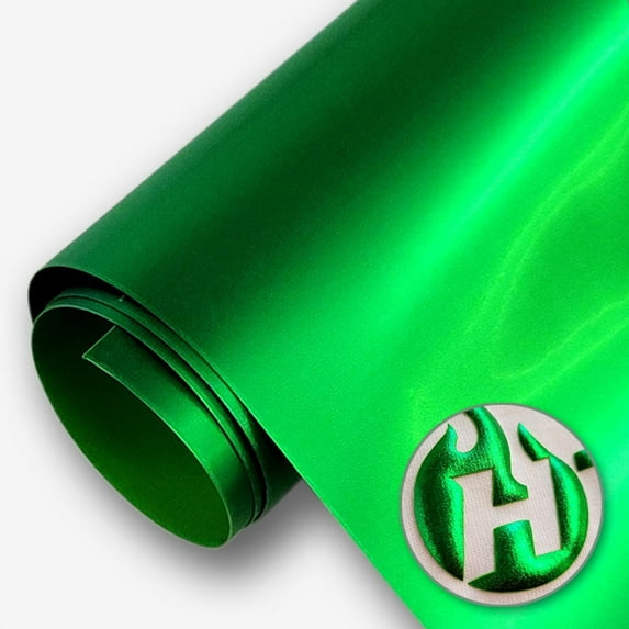 HTV4U Puff Heat Transfer Vinyl Foil Vivid Green, 20" x 12" Sheet - DIY Craft Iron on Vinyl for Shirts, 3D Puffy Heat Press Transfer Film