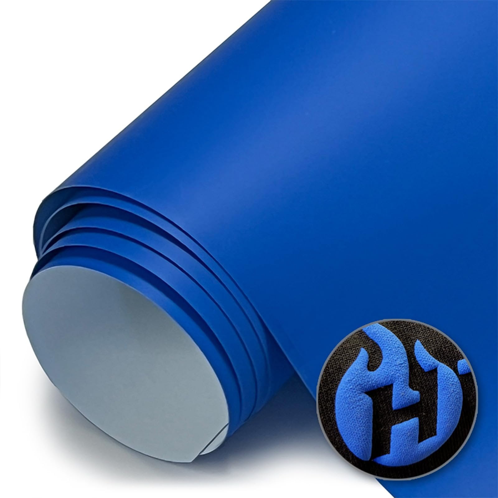 HTV4U Puff Heat Transfer Vinyl Neon Blue, 20" x 10 Yards - 3D Puffy Heat Press Transfer Film ...