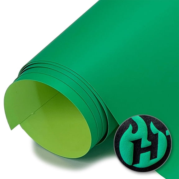 HTV4U Puff Heat Transfer Vinyl Neon Green, 20" x 12" Sheet - Iron on Vinyl for Shirts, DIY Craft 3D Puffy Heat Press Transfer Film