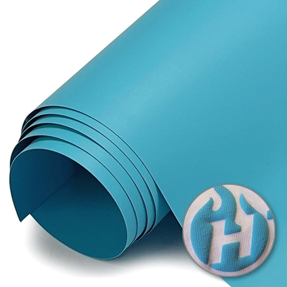 HTV4U Puff Heat Transfer Vinyl (Sky Blue, 20" x 12" Sheet) - Iron on Vinyl for Shirts, 3D Puffy Heat Press Transfer Film, DIY Craft