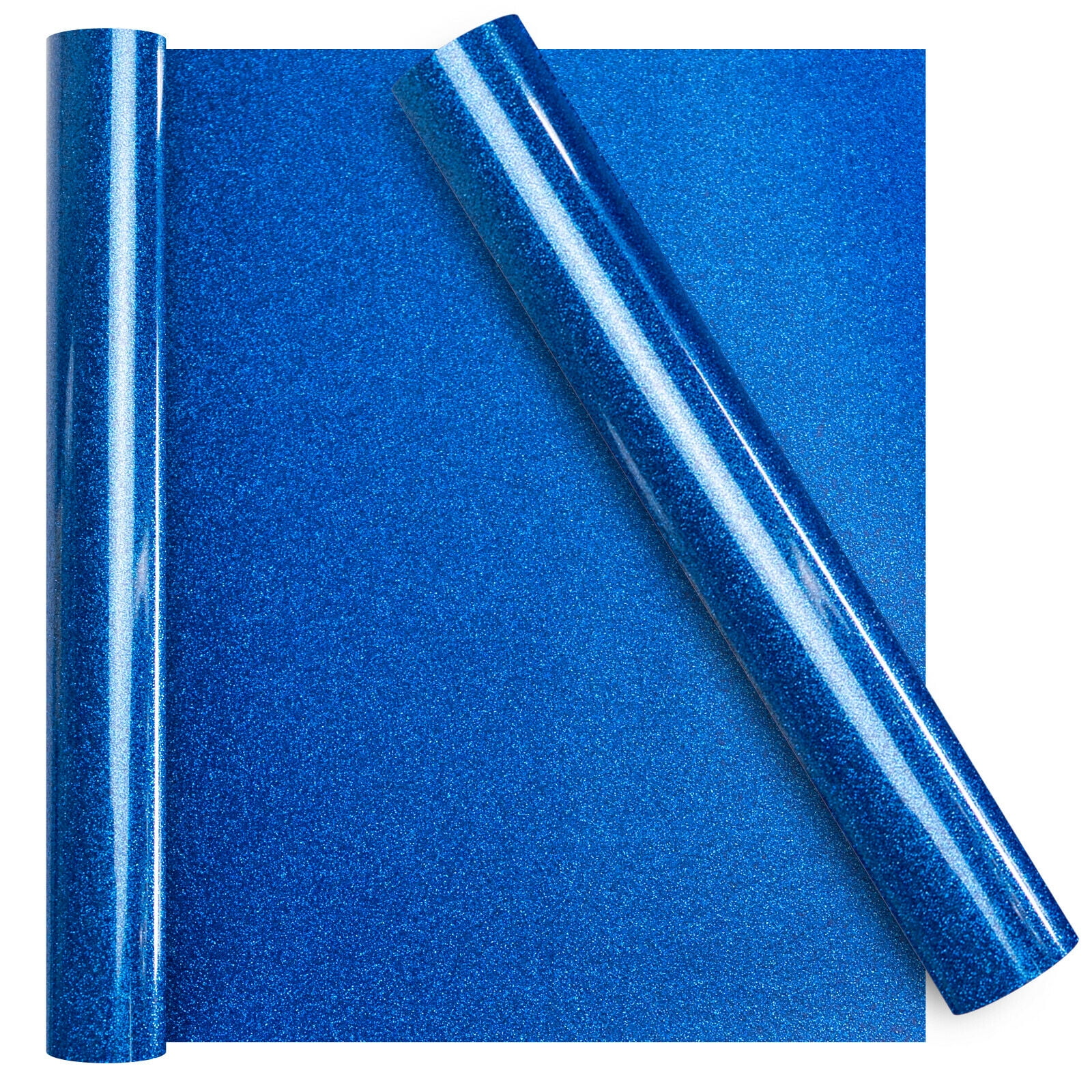 HTVRONT 10 x 5FT Glitter Royal Blue Vinyl Iron on for Cricut & All Cutter  Machine - Easy Weed for Craft Heat Vinyl Design