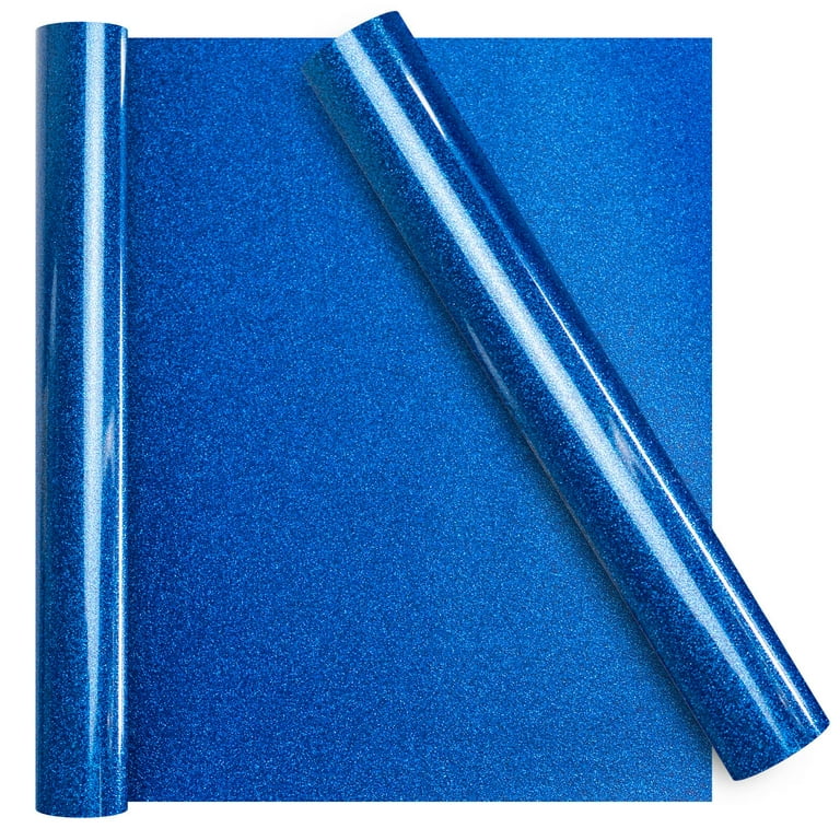 Royal Blue Glitter Vinyl/heat transfer vinyl 10''x30 Ft rolls – HTVRONT