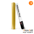 thumbnail image 1 of HTVRONT 12" x 10FT Glossy Gold Permanent Adhesive Vinyl for Decoration, Sticker, Craft Cutter, Car Decal, 1 of 13