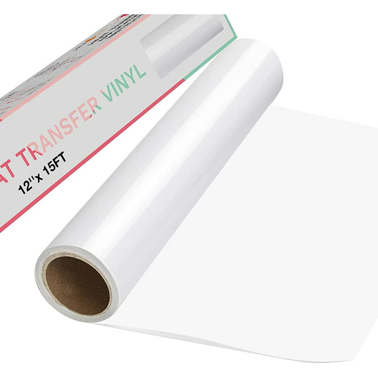 HTVRONT 12 x 6FT White HTV Vinyl 3D Puff Heat Transfer Vinyl With Telefon  Sheet For Cricut Silhouette 