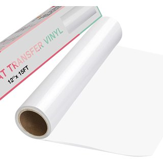 HTVRONT 12 x 25FT White HTV Vinyl Iron on Heat Transfer Vinyl for Cricut &  All Cutter Machine